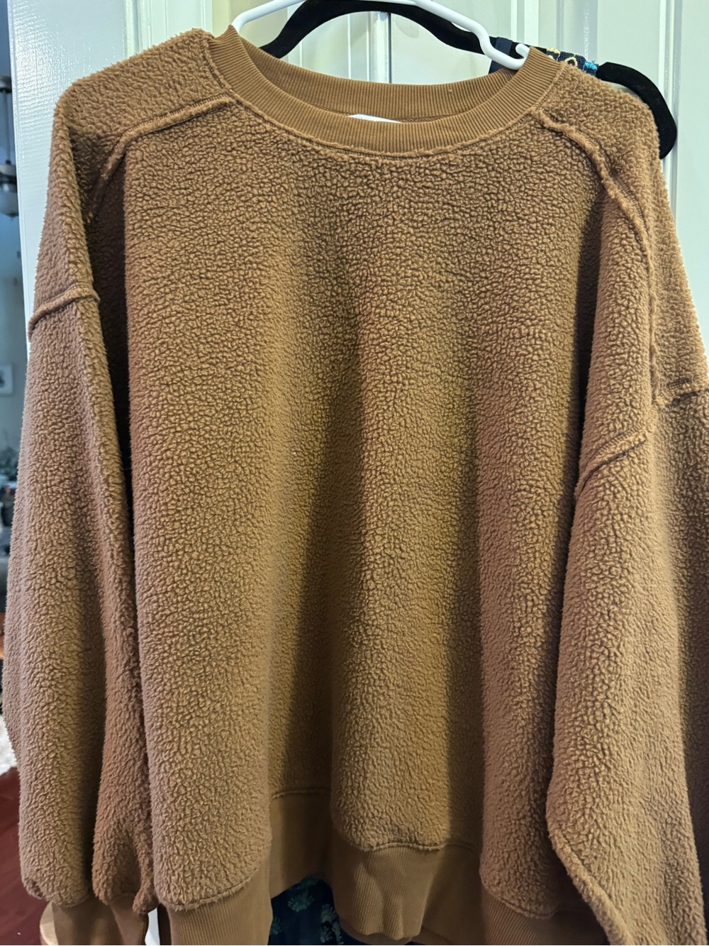 Time and Tru Rib-Knit Pullover Sweater - Brown